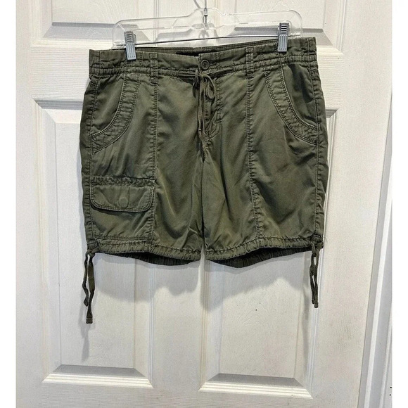 Calvin Klein Shorts Size 6 Olive Khaki Cotton Flat Front Pockets‎ - Picture 1 of 7
